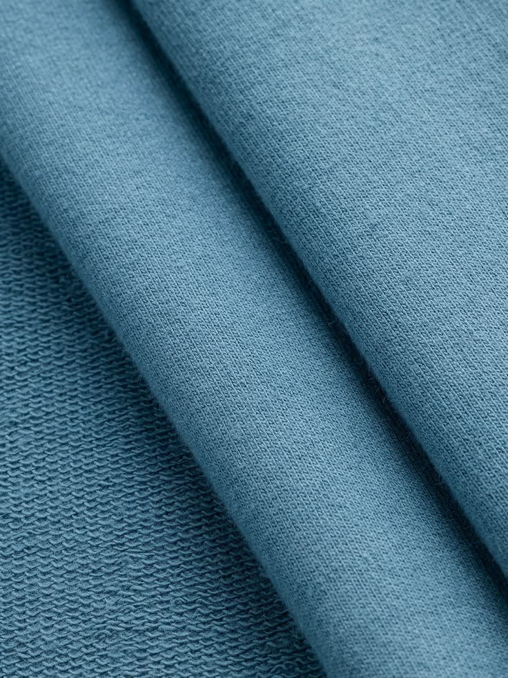 Close-up of french terry/loopknit cotton fabric showing its texture